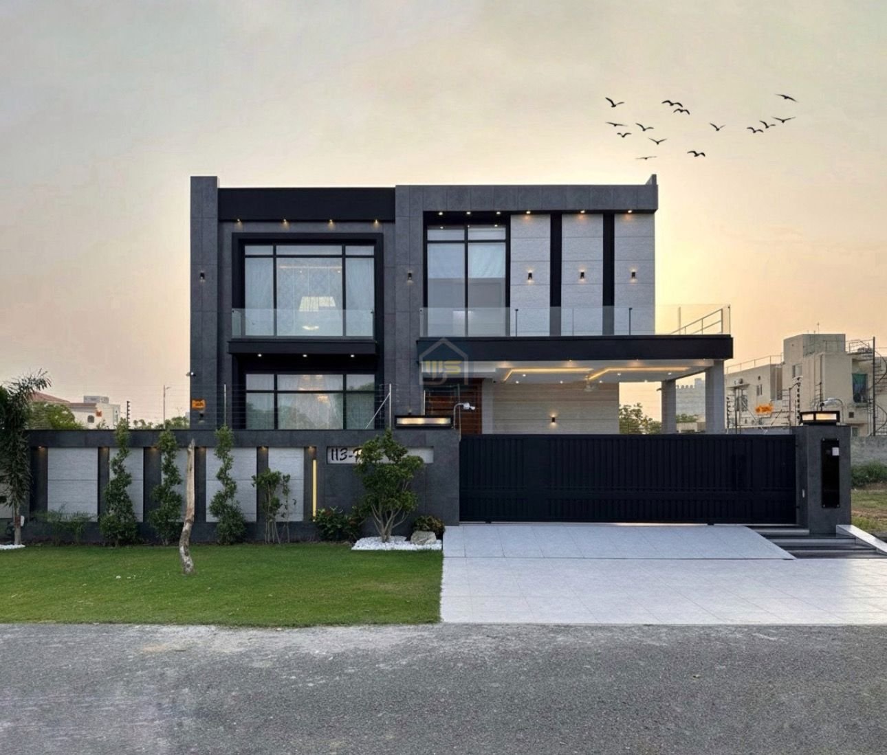 How much amount required for wood and tile work in 1 kanal house?